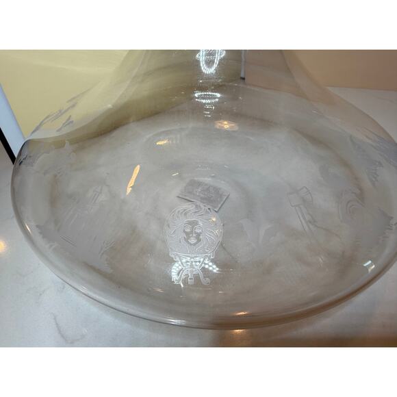 Disney's Haunted Mansion Glass Spirits Decanter w/Etched Haunted Scenes - Picture 2 of 11
